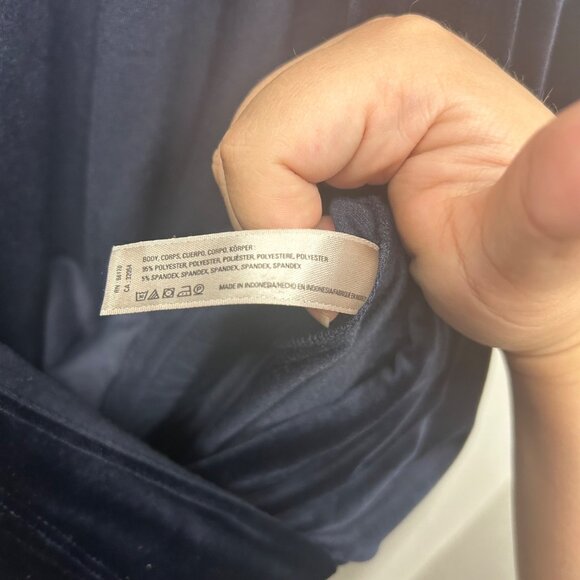 Saturday Sunday Anthropologie Blue Velour jumpsuit medium - Picture 8 of 11